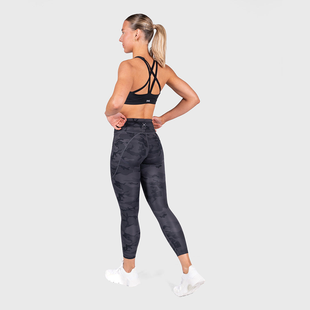 TWL - WOMEN'S ENERGY HIGH WAISTED 7/8 TIGHTS - BLACK CAMO