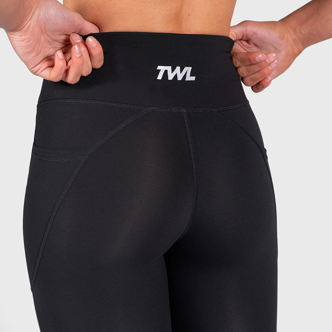 TWL - WOMEN'S ENERGY HIGH WAISTED 7/8 TIGHTS - BLACK