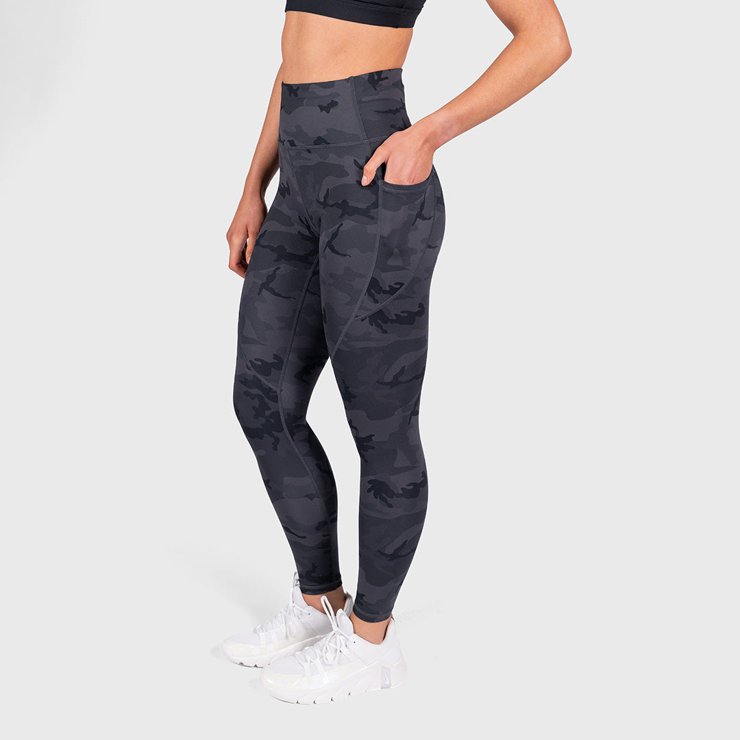 TWL - WOMEN'S ENERGY HIGH WAISTED FULL LENGTH TIGHTS - BLACK CAMO