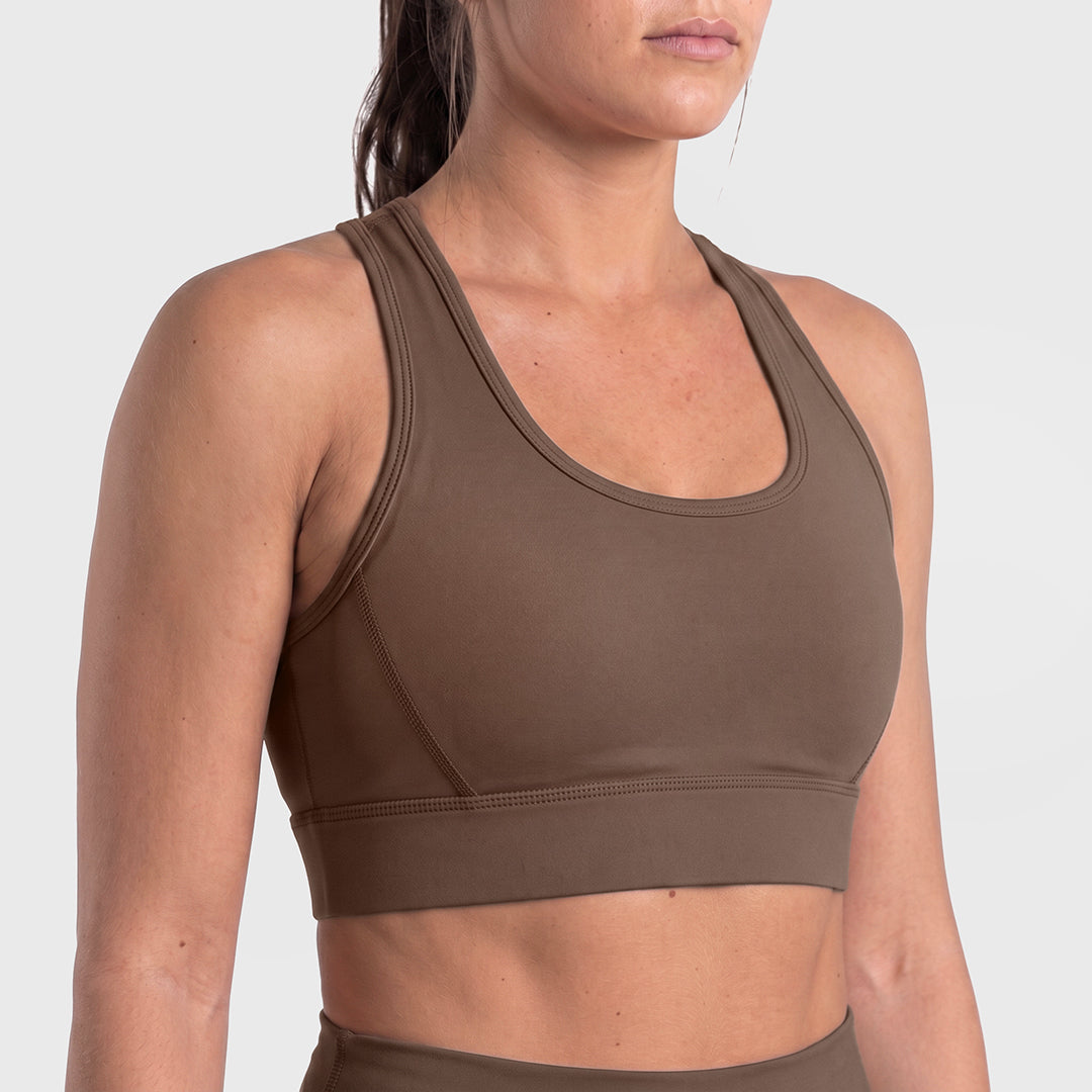 TWL - WOMEN'S REFINE ACTION BRA - COCOA POWDER