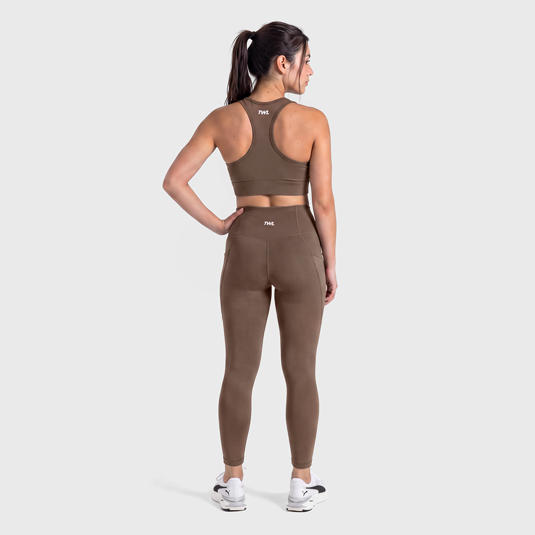 TWL - WOMEN'S REFINE ACTION BRA - COCOA POWDER