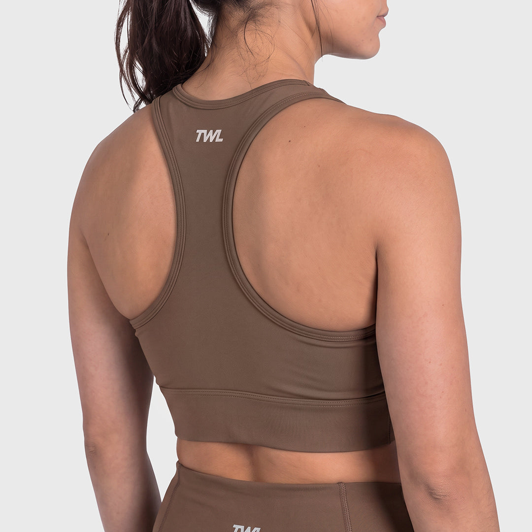 TWL - WOMEN'S REFINE ACTION BRA - COCOA POWDER