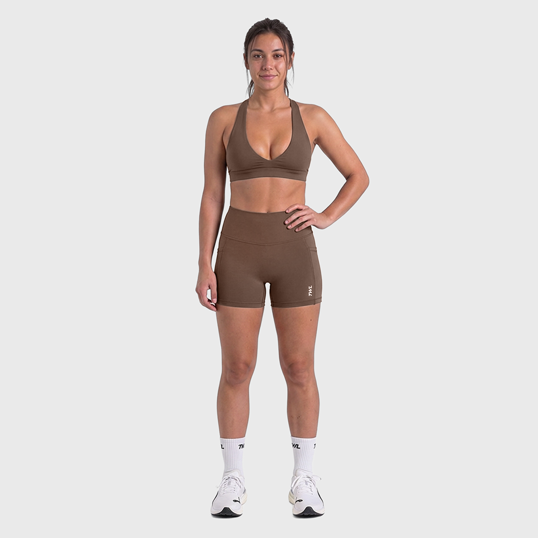 TWL - WOMEN'S REFINE PURSUIT BRA - COCOA POWDER