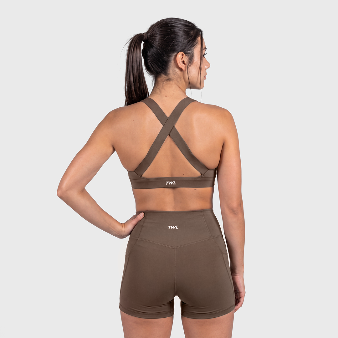 TWL - WOMEN'S REFINE PURSUIT BRA - COCOA POWDER