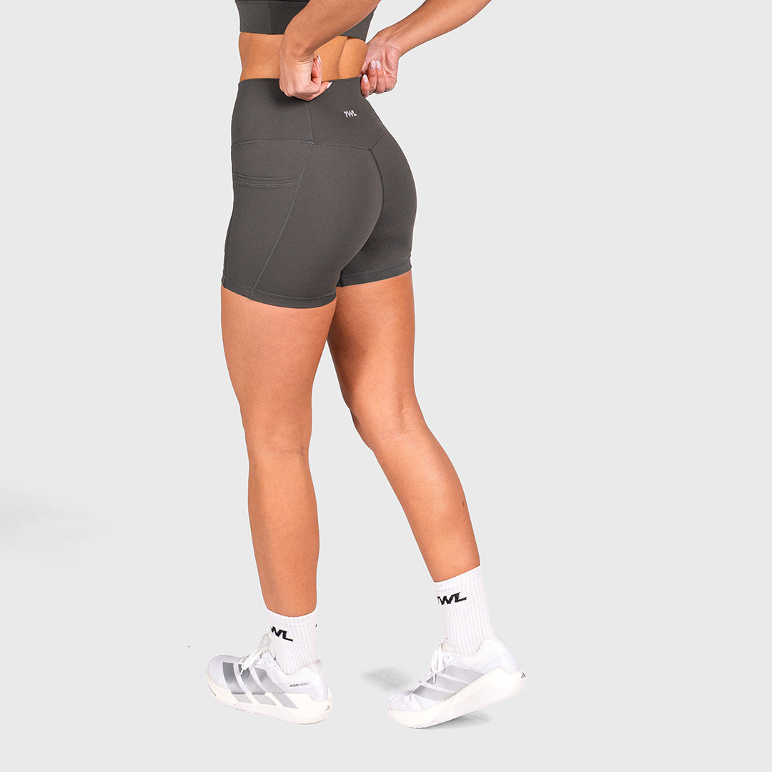 TWL - WOMEN'S REFINE SHORTS - 4.5" - TRUE CHARCOAL