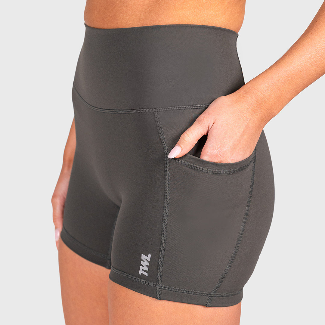 TWL - WOMEN'S REFINE SHORTS - 4.5" - TRUE CHARCOAL