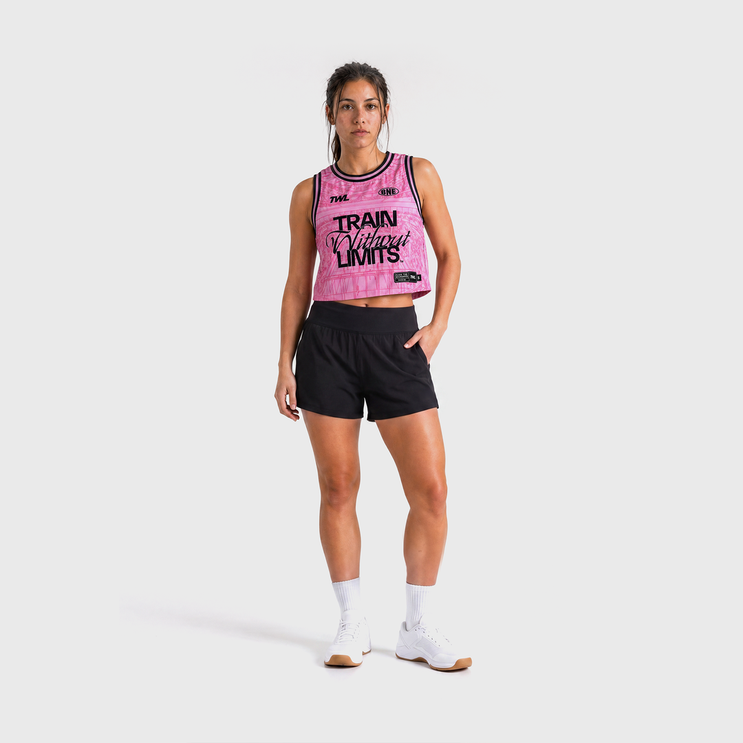 TWL - CROPPED BASKETBALL JERSEY - BNE - FLAMINGO/BLACK