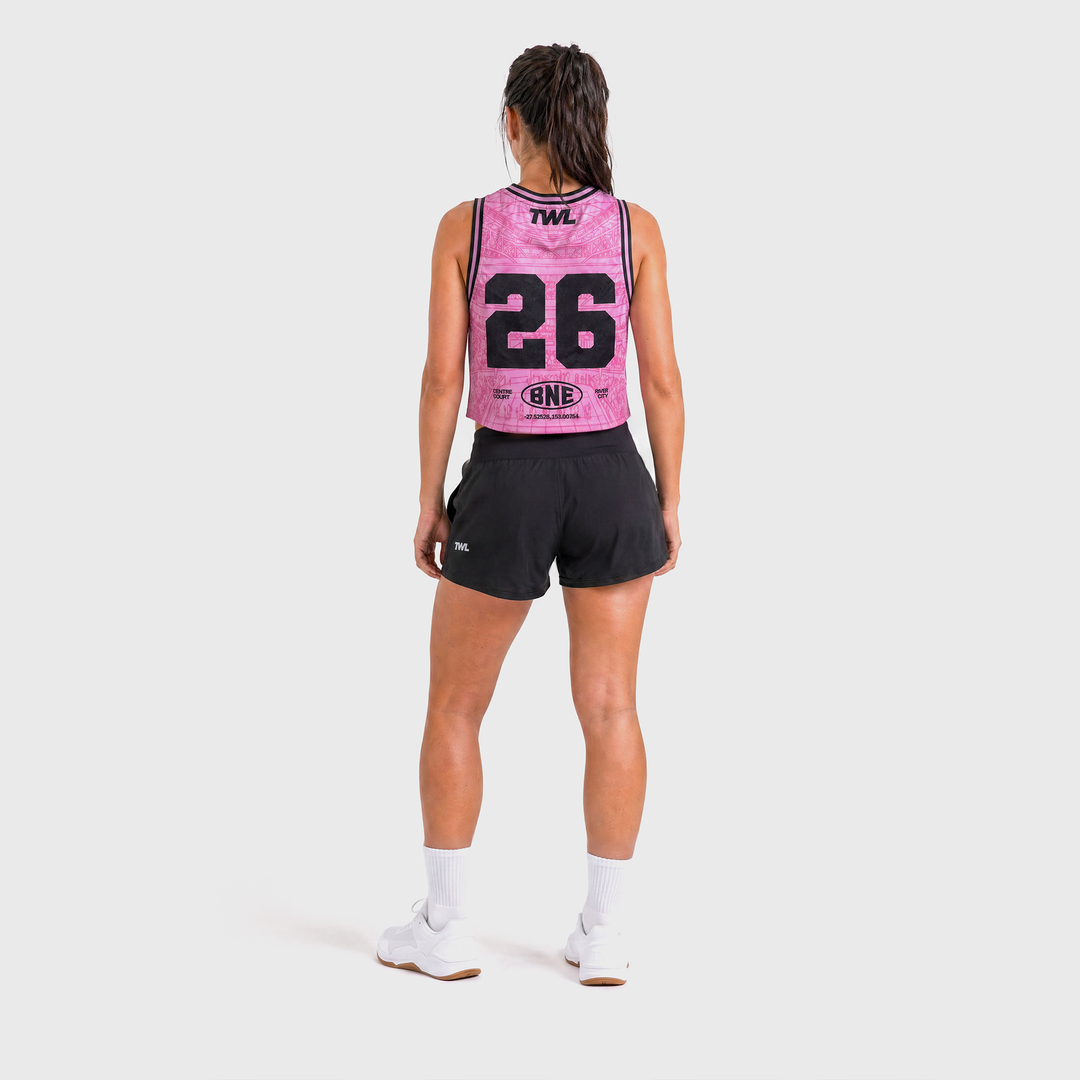 TWL - CROPPED BASKETBALL JERSEY - BNE - FLAMINGO/BLACK