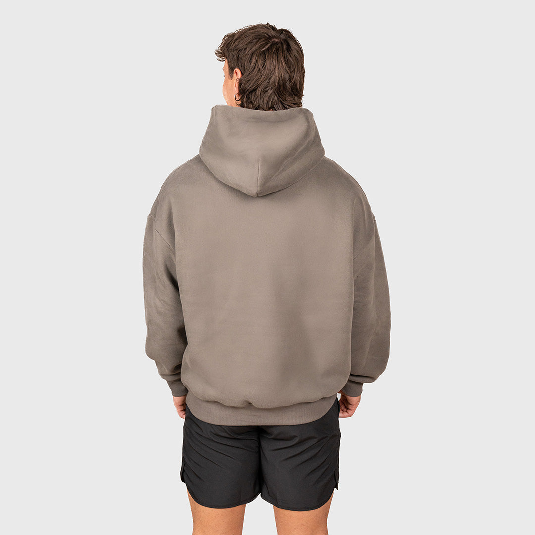 TWL Ascend Hoodie charcoal – oversized fleece hoodie back view