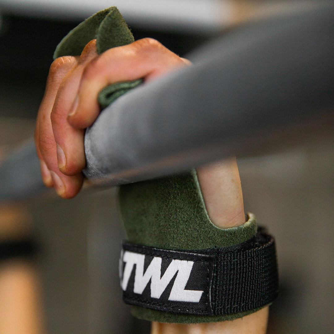 TWL - LEATHER GYMNASTIC GRIPS - DARK KHAKI