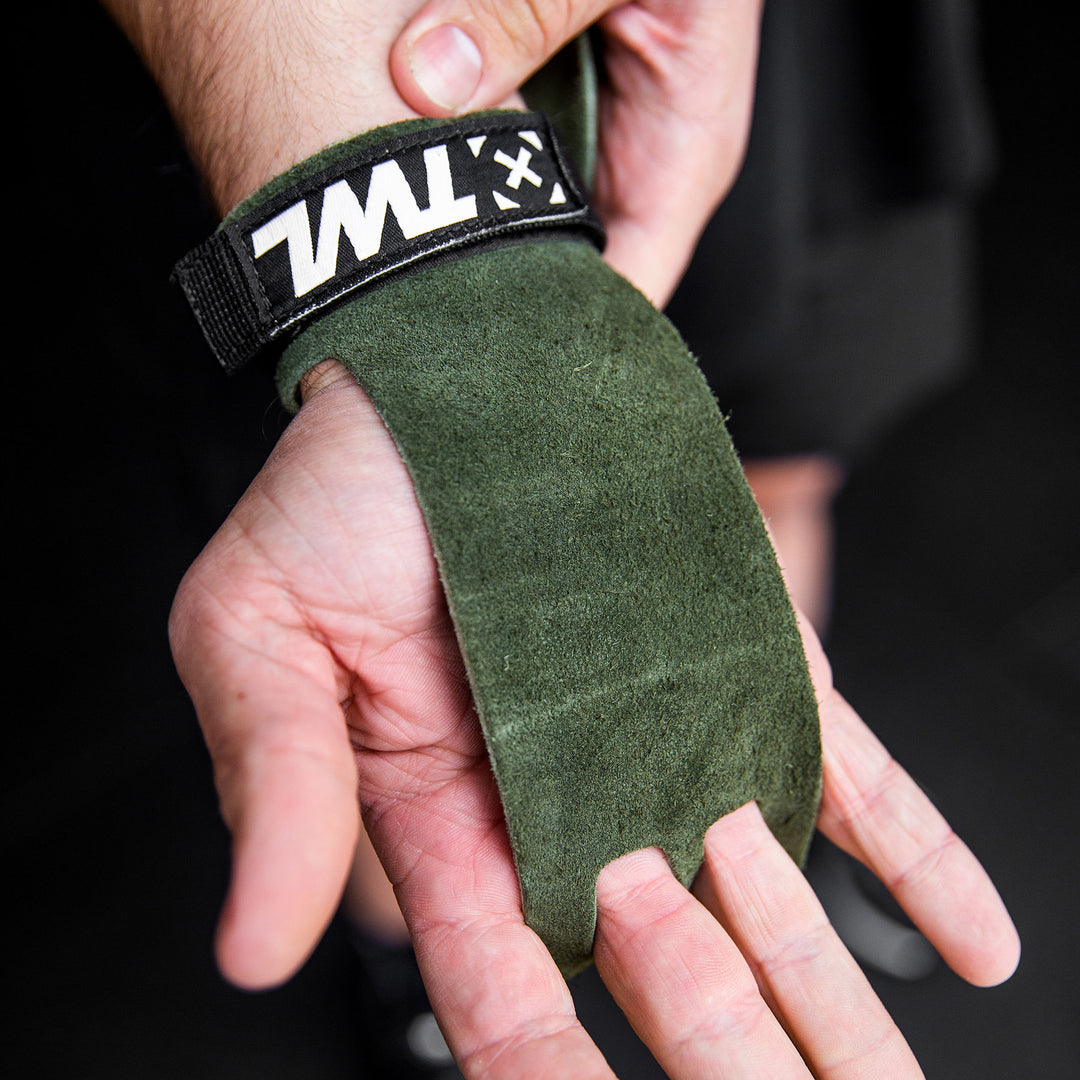 TWL - LEATHER GYMNASTIC GRIPS - DARK KHAKI