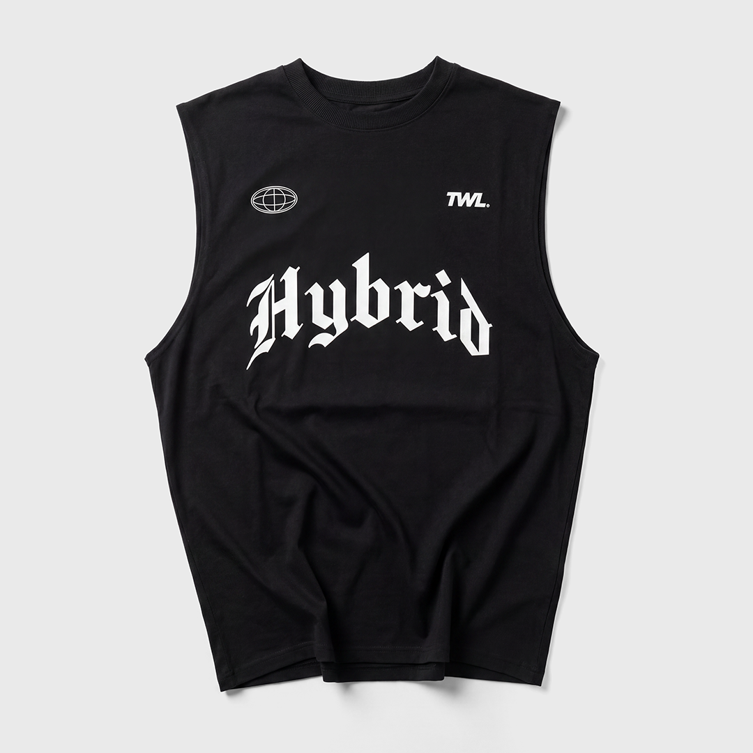 TWL - OVERSIZED HALOFLEX MUSCLE TANK - HYBRID DIVISION II - BLACK