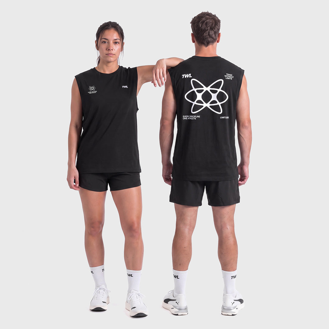 TWL - OVERSIZED MUSCLE TANK - LIMITLESS - BLACK