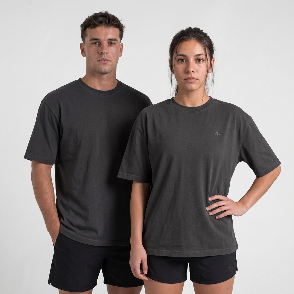 TWL - LIFESTYLE OVERSIZED T-SHIRT - WASHED BLACK