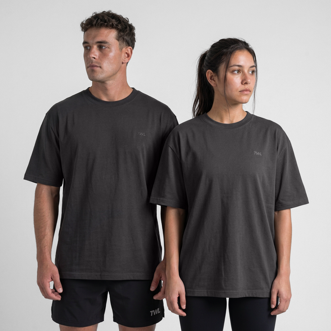 TWL - LIFESTYLE OVERSIZED T-SHIRT - WASHED BLACK