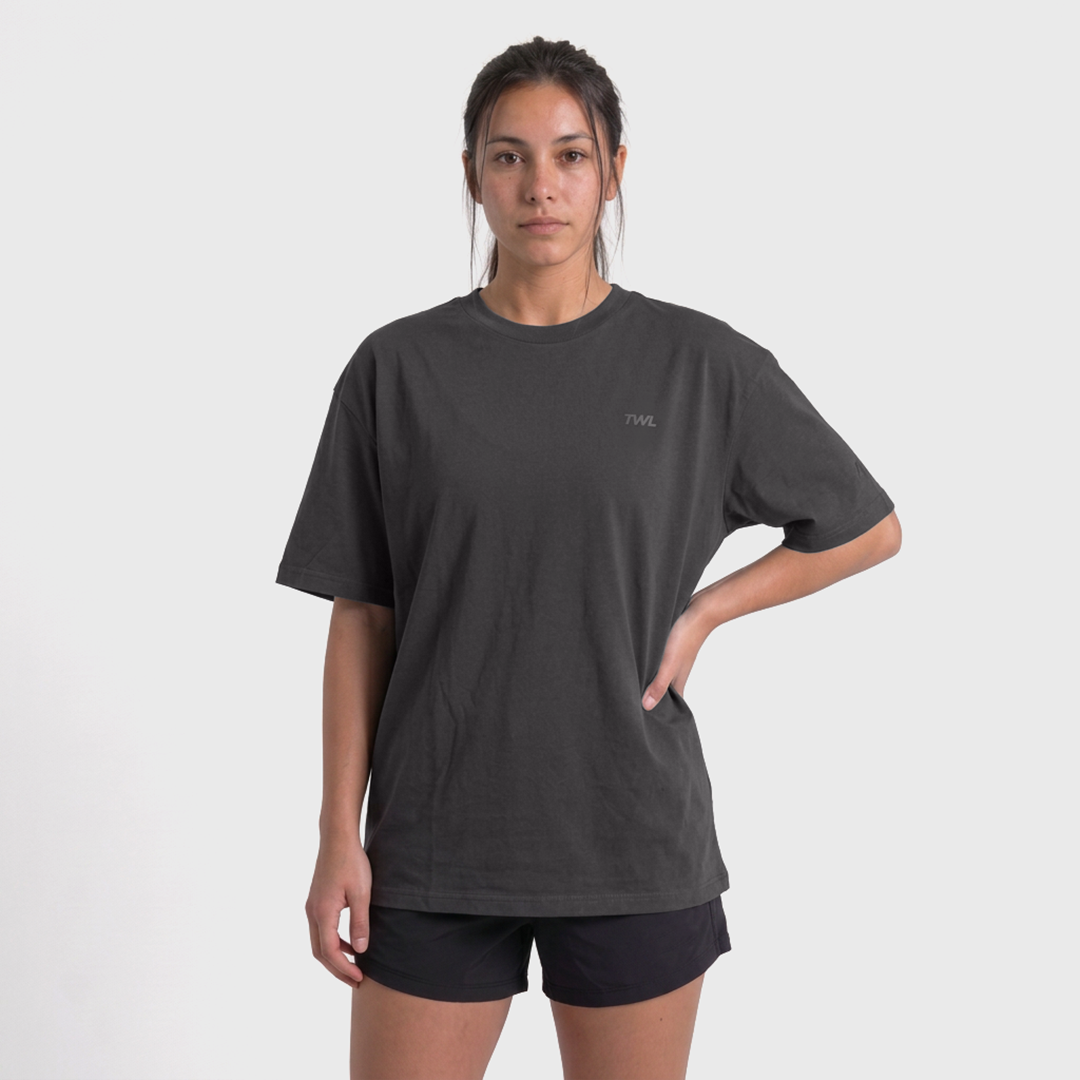 TWL - LIFESTYLE OVERSIZED T-SHIRT - WASHED BLACK