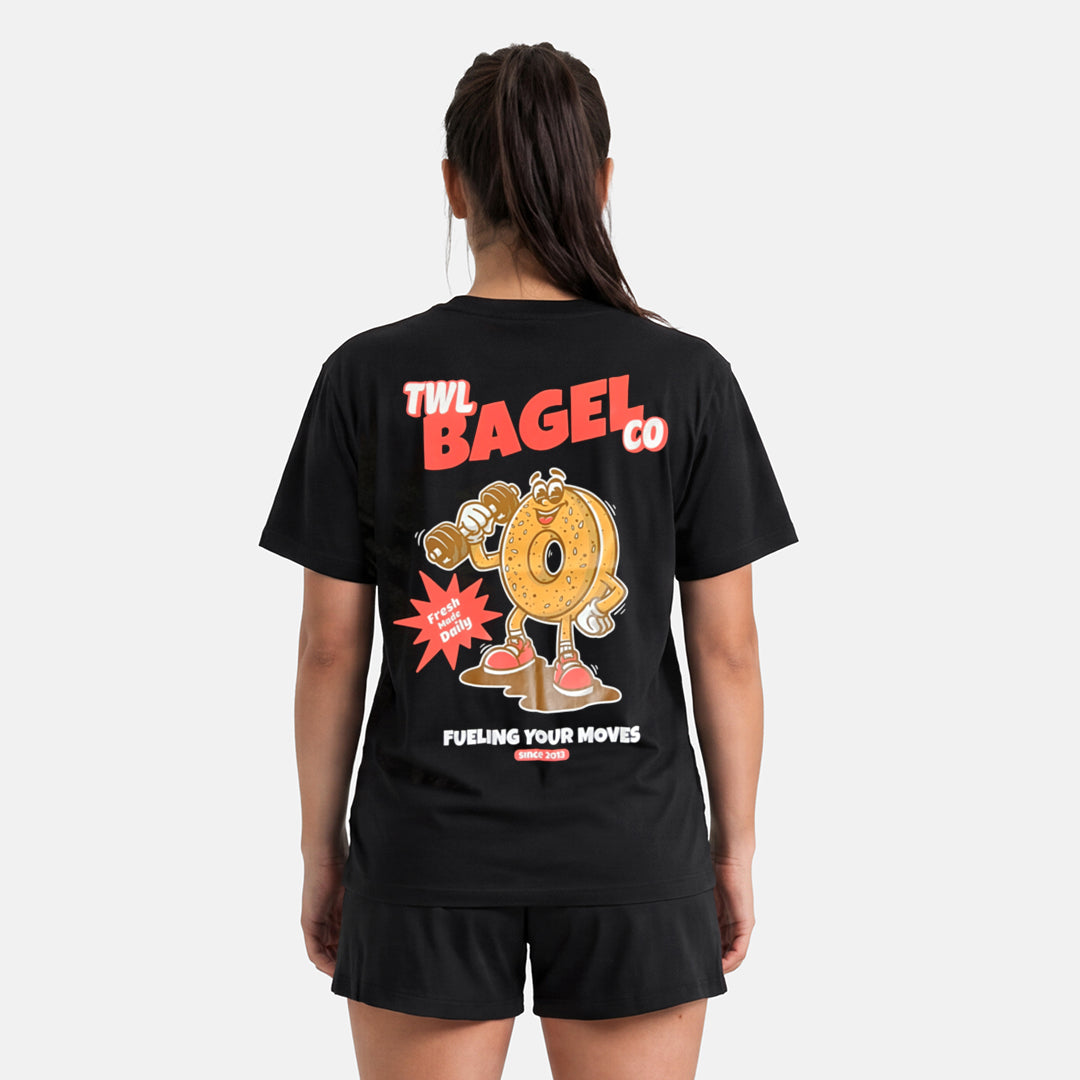 TWL - LIFESTYLE OVERSIZED T-SHIRT - TWL BAGEL CO. - BLACK