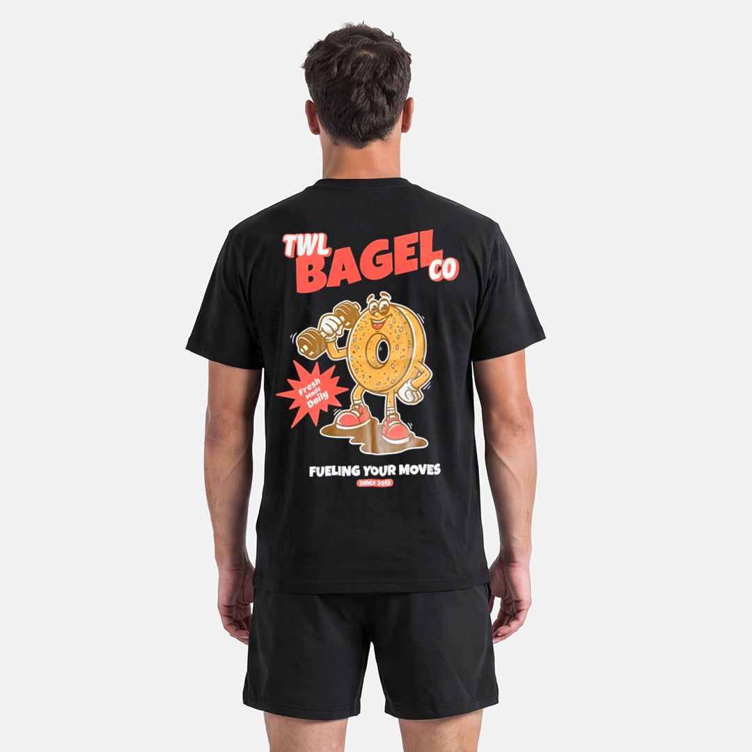 TWL - LIFESTYLE OVERSIZED T-SHIRT - TWL BAGEL CO. - BLACK