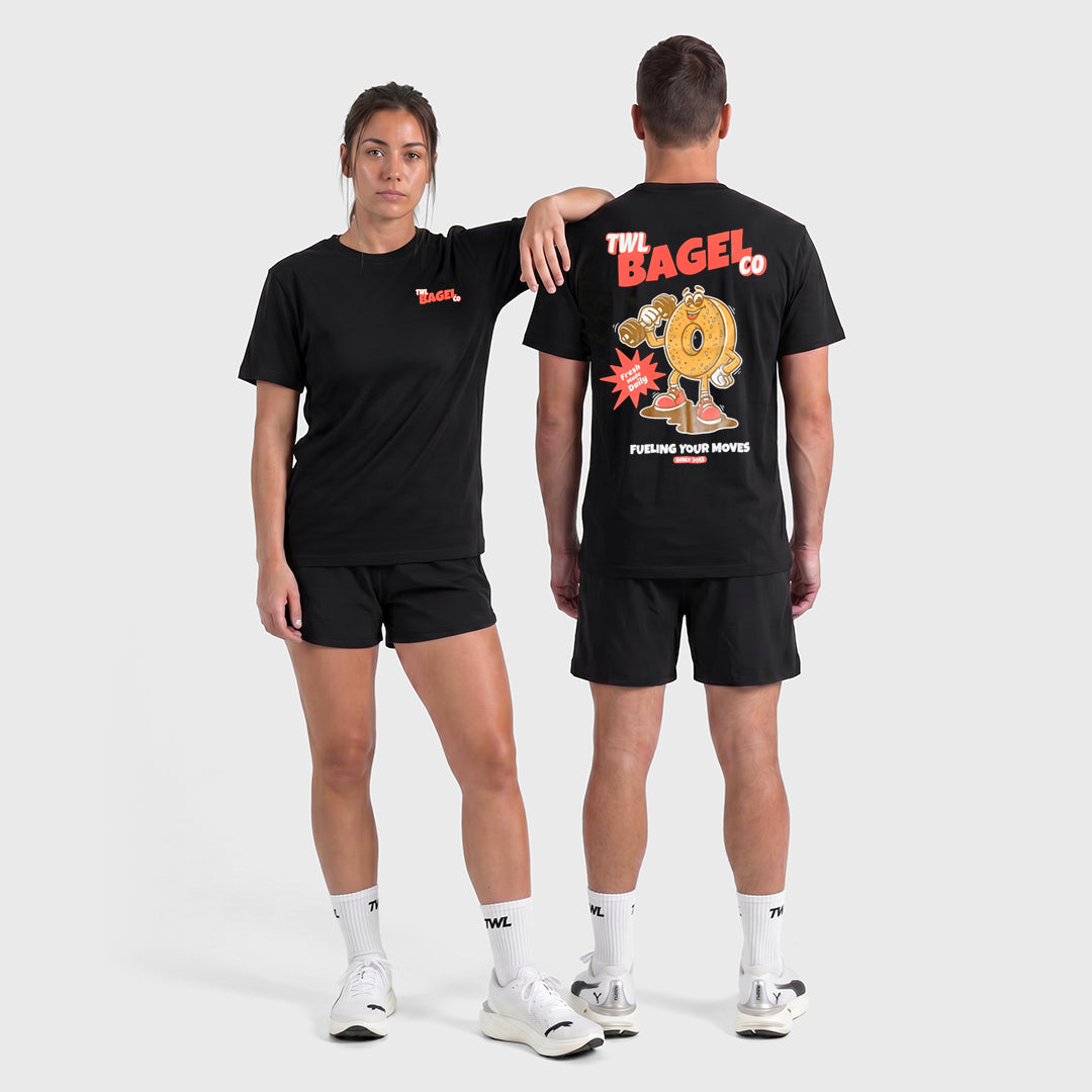 TWL - LIFESTYLE OVERSIZED T-SHIRT - TWL BAGEL CO. - BLACK