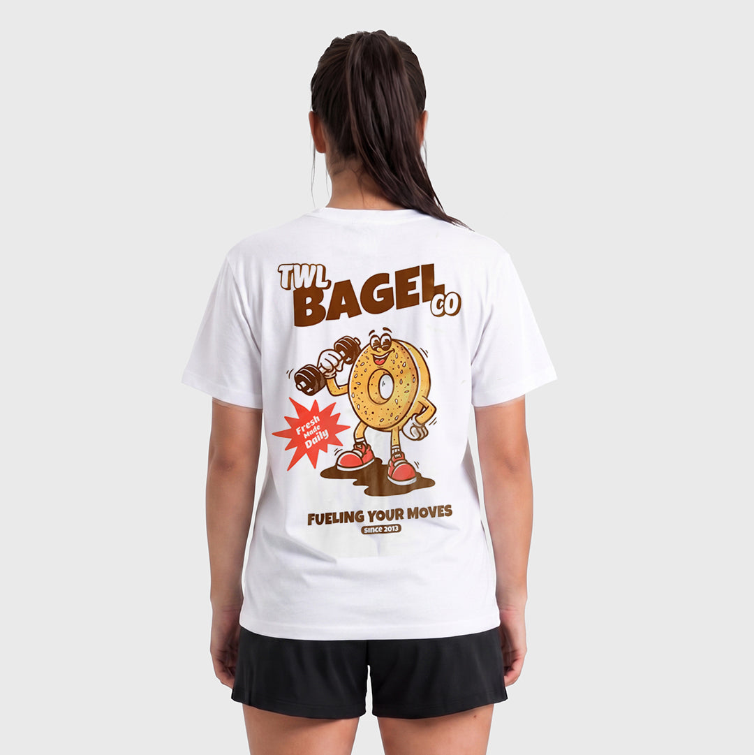 TWL - LIFESTYLE OVERSIZED T-SHIRT - TWL BAGEL CO. - WHITE