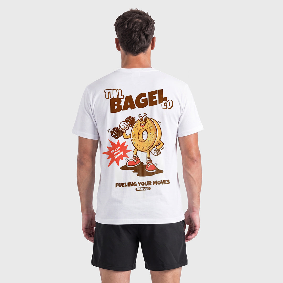 TWL - LIFESTYLE OVERSIZED T-SHIRT - TWL BAGEL CO. - WHITE