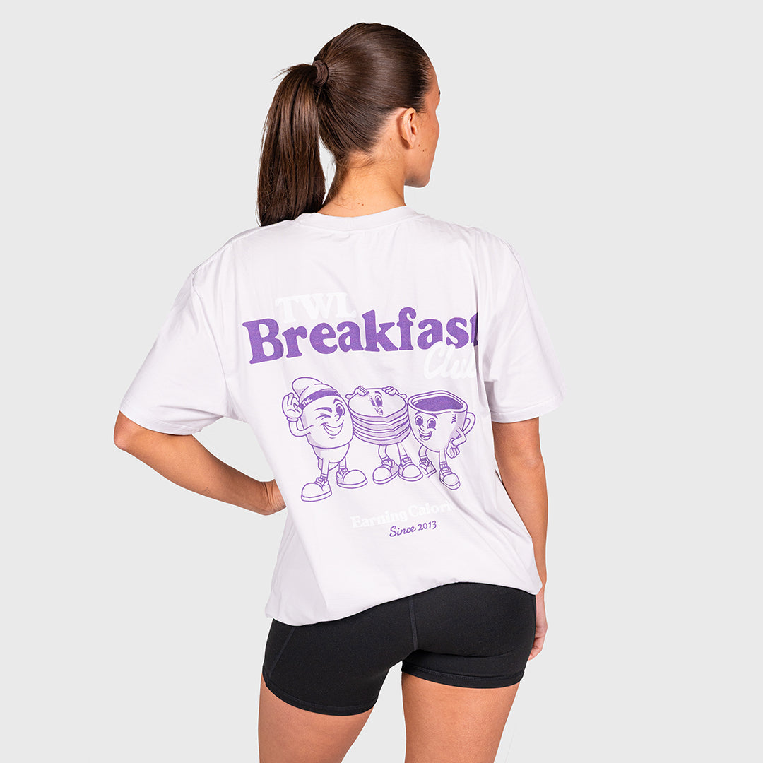 TWL - OVERSIZED T-SHIRT - BREAKFAST CLUB - LIGHT GREY