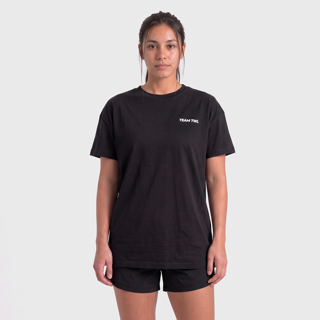 TWL - OVERSIZED T-SHIRT - RUN MOVE LIFT HALOFLEX - BLACK