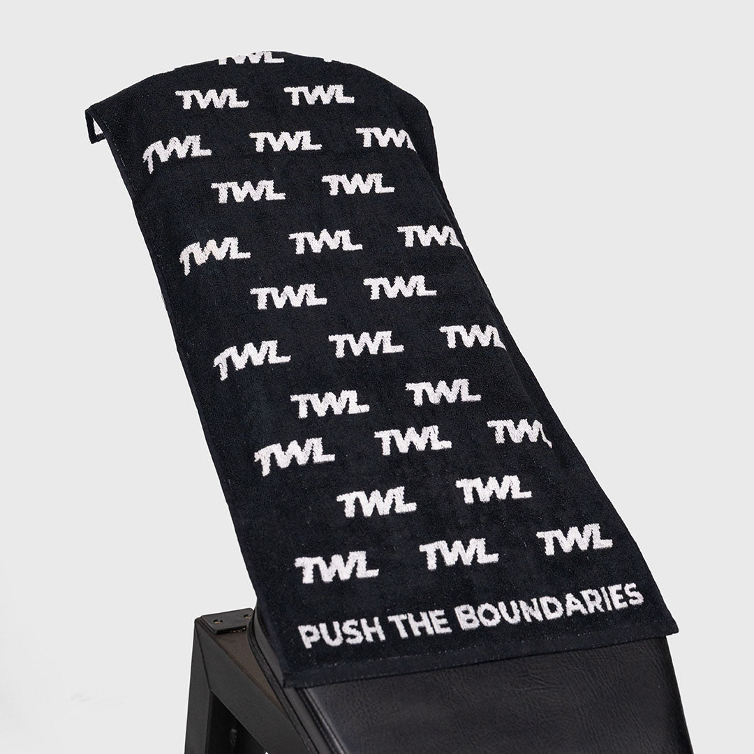 TWL - COTTON TOWEL - LARGE - BLACK/WHITE