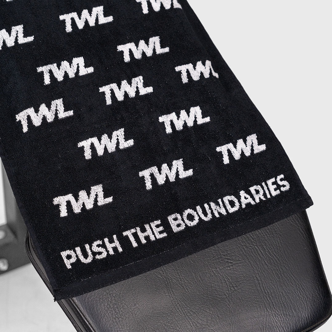 TWL - COTTON TOWEL - LARGE - BLACK/WHITE