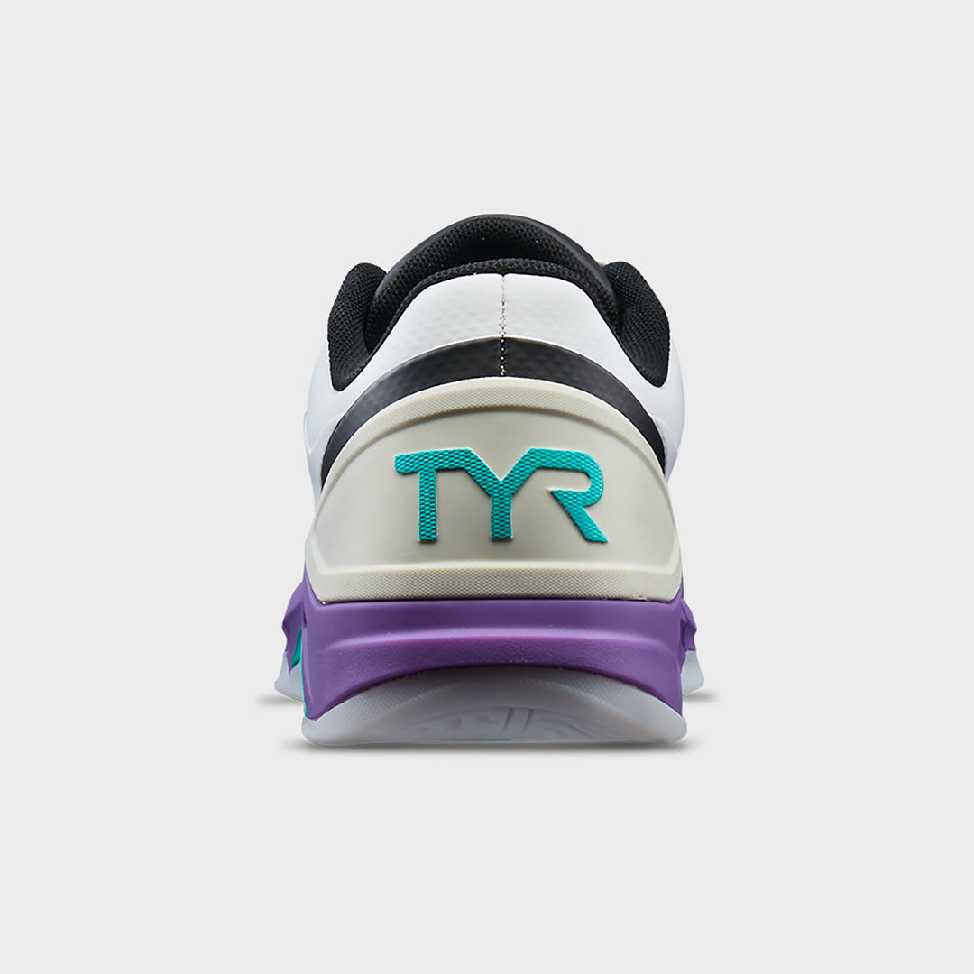 ウエイトトレーニング TYR CXT-3 US M6.5/W8 WHT/GRAPE TYR - MEN'S CXT-3 TRAINER - WHITE/GRAPE – TWL