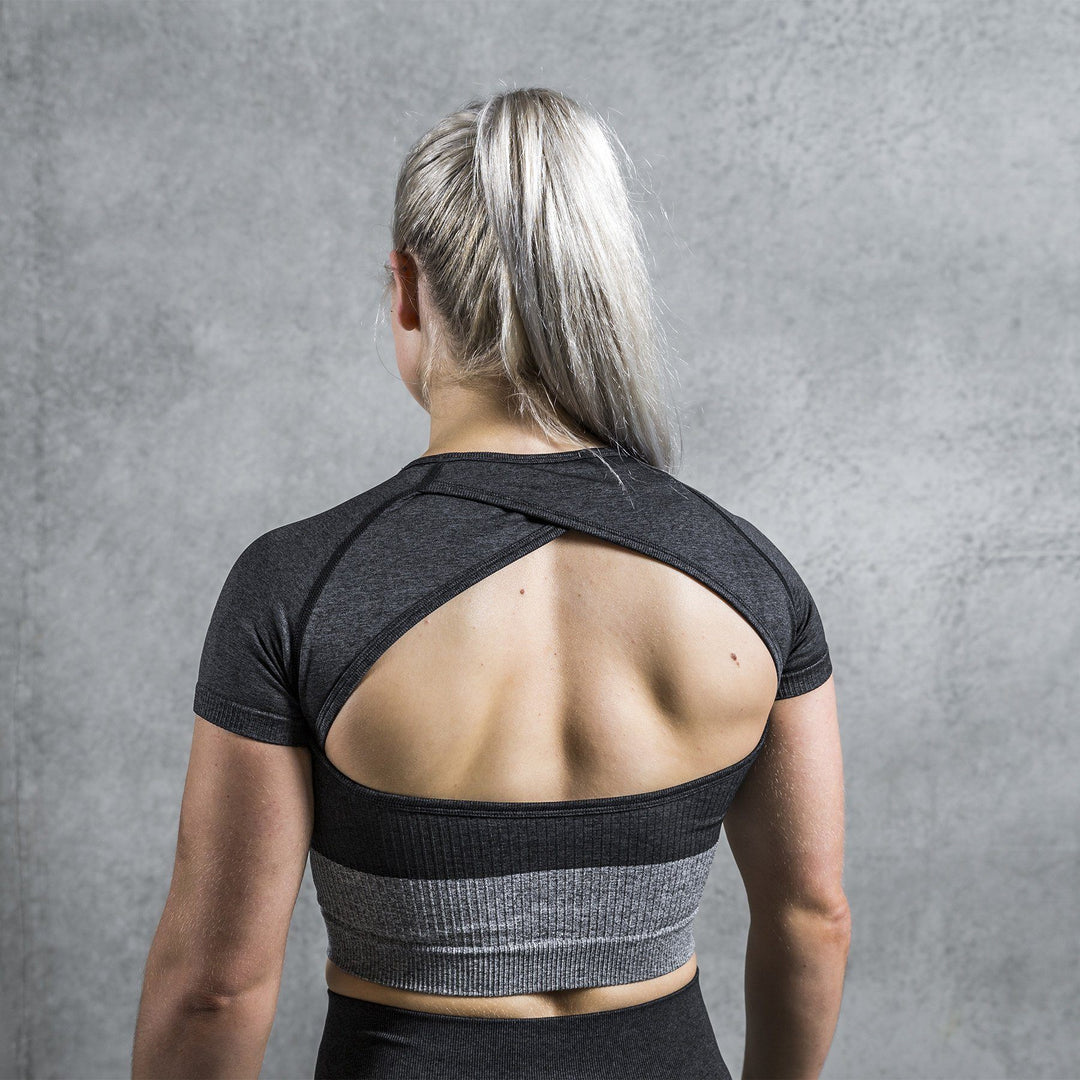 TWL - Women's Endure Seamless Crop - Black/Charcoal Marl