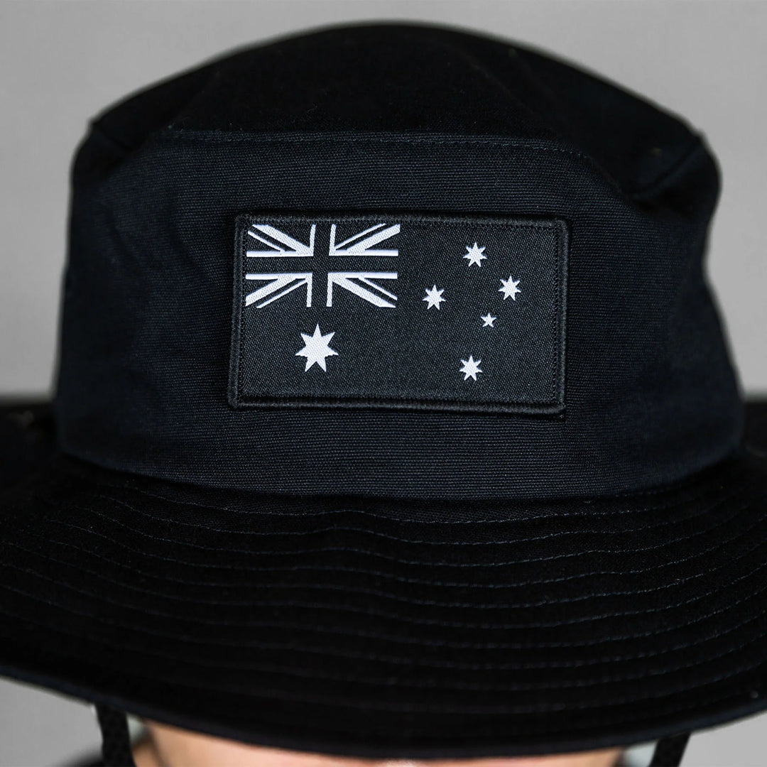 TWL - VELCRO PATCH - AUSTRALIAN FLAG - BLACK/WHITE