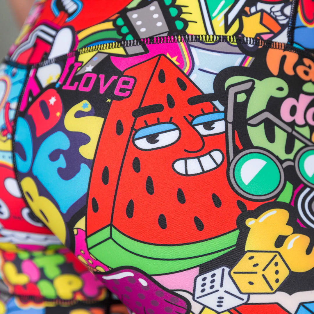 TWL - WOMEN'S HIGH WAISTED BALANCE SHORTS - GOOD VIBES