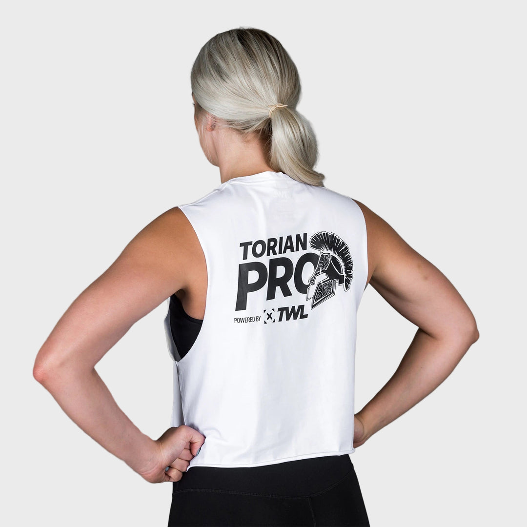 TWL - WOMEN'S SLASH CROP 2.0 - TORIAN PRO - WHITE/BLACK