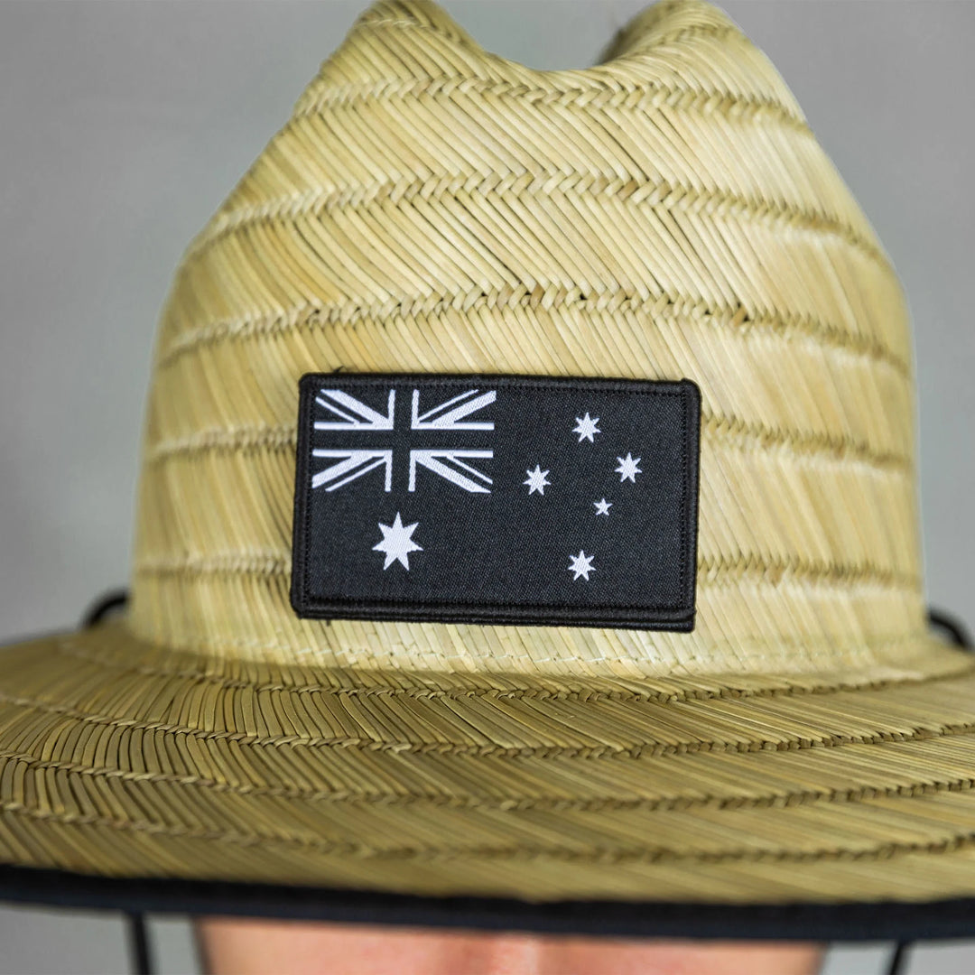 TWL - VELCRO PATCH - AUSTRALIAN FLAG - BLACK/WHITE