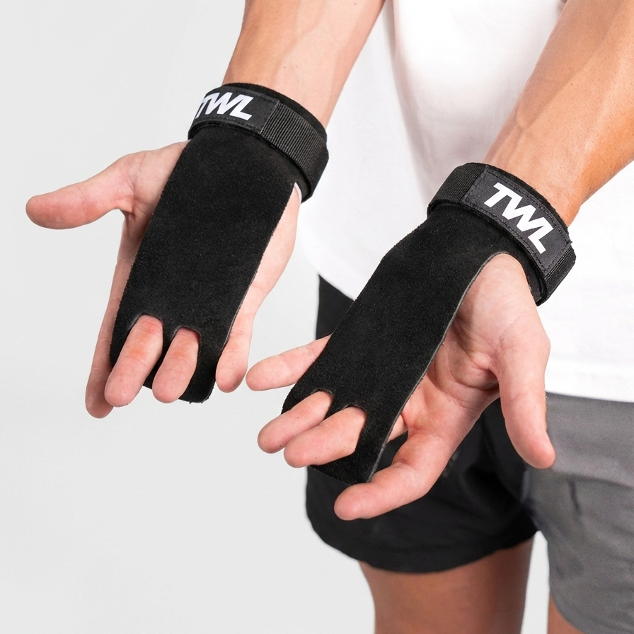 TWL - LEATHER GYMNASTIC GRIPS - BLACK