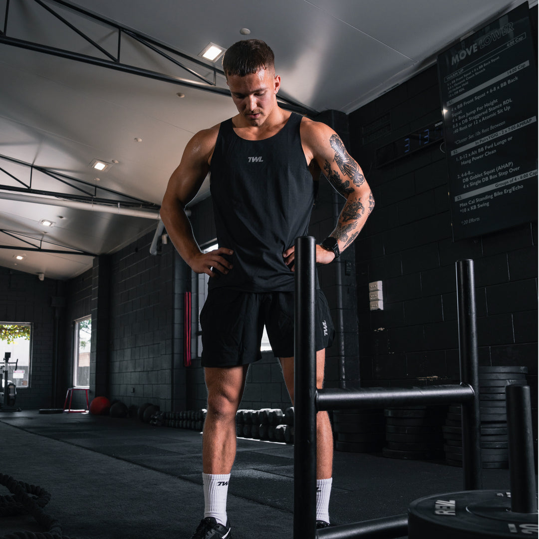 TWL - MEN'S PACE TANK - BLACK/SILVER REFLECTIVE