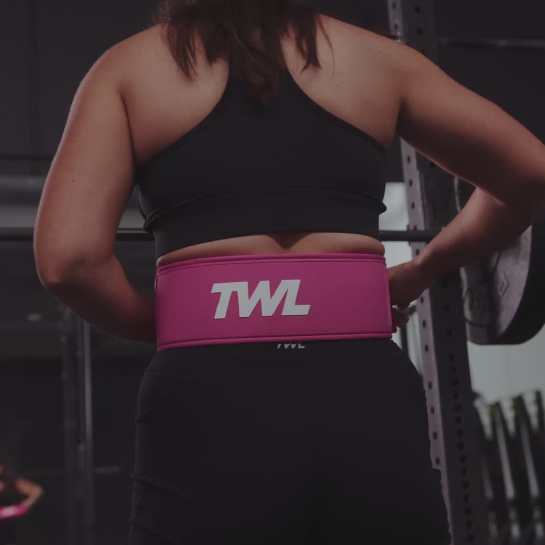 TWL - HYBRID VELCRO LIFTING BELT - FLAMINGO