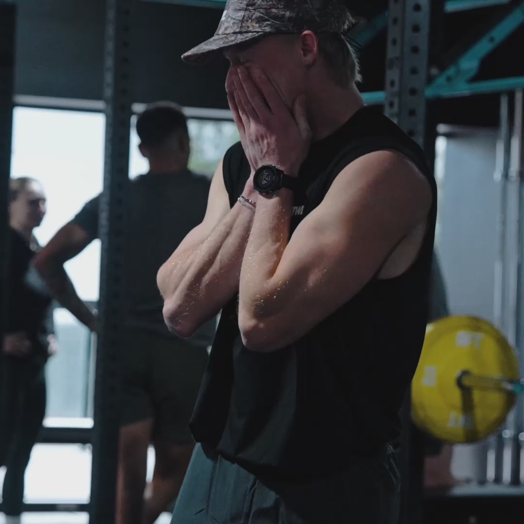 TWL - OVERSIZED HALOFLEX MUSCLE TANK - HYBRID DIVISION II - BLACK