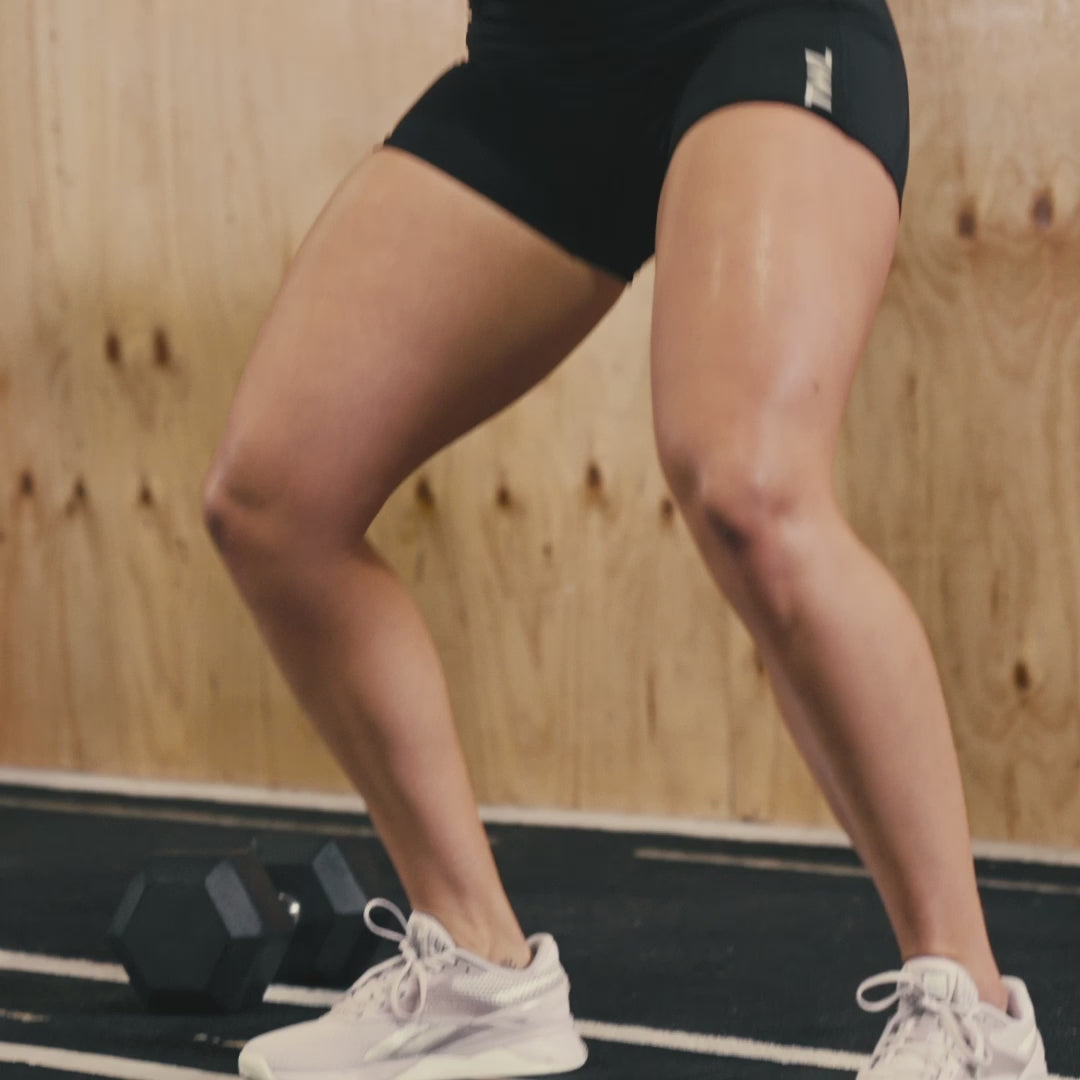 TWL - WOMEN'S ENERGY SHORTS - TREATS - BLACK