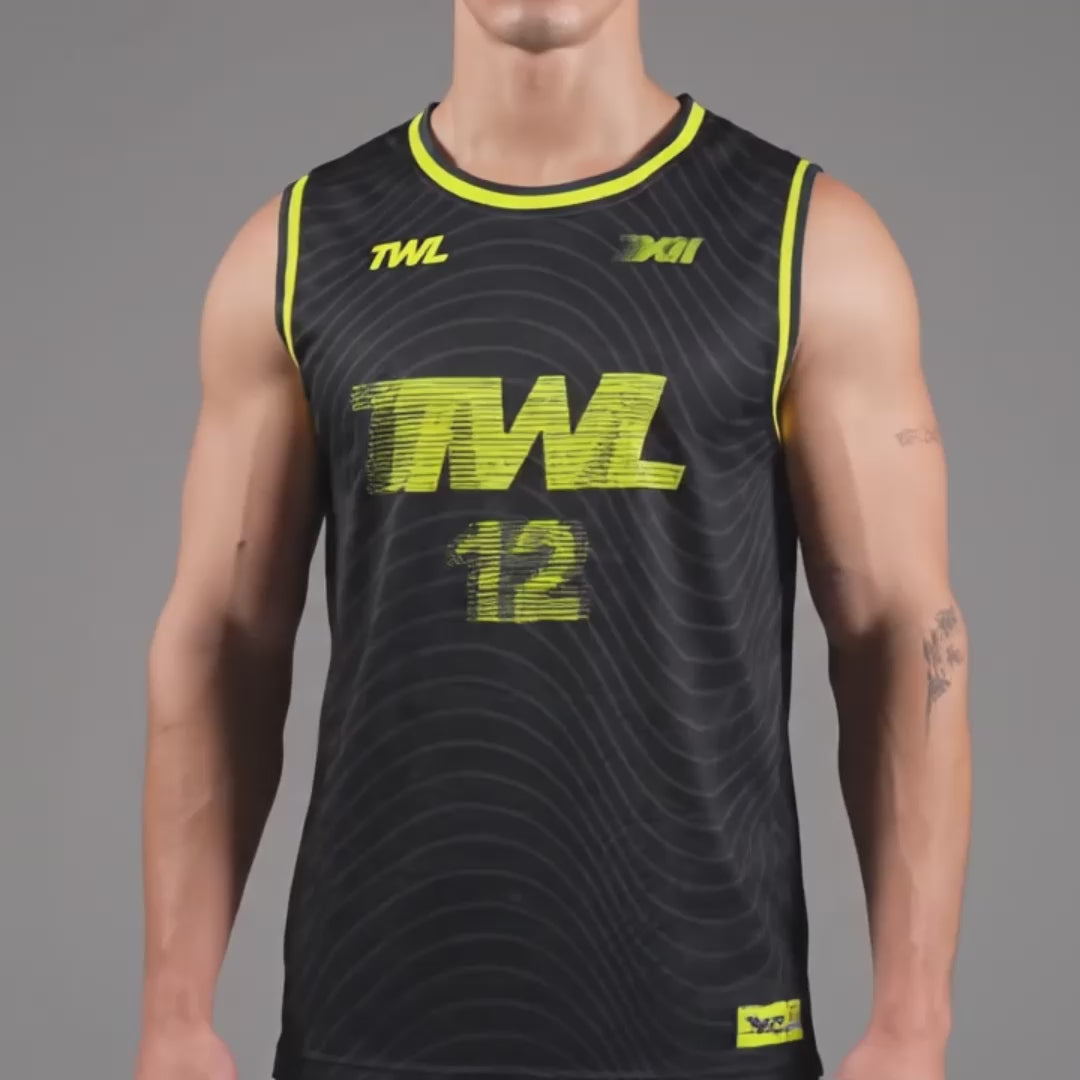 TWL - BASKETBALL JERSEY - TWL SPECIAL EDITION - BLACK/NEON YELLOW