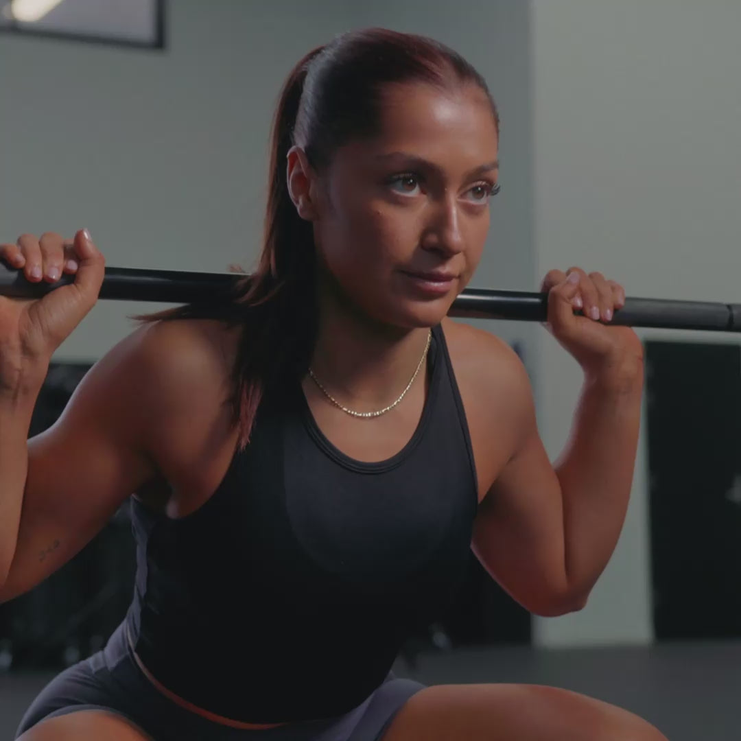 TWL - WOMEN'S P.E. CROPPED TANK - BLACK