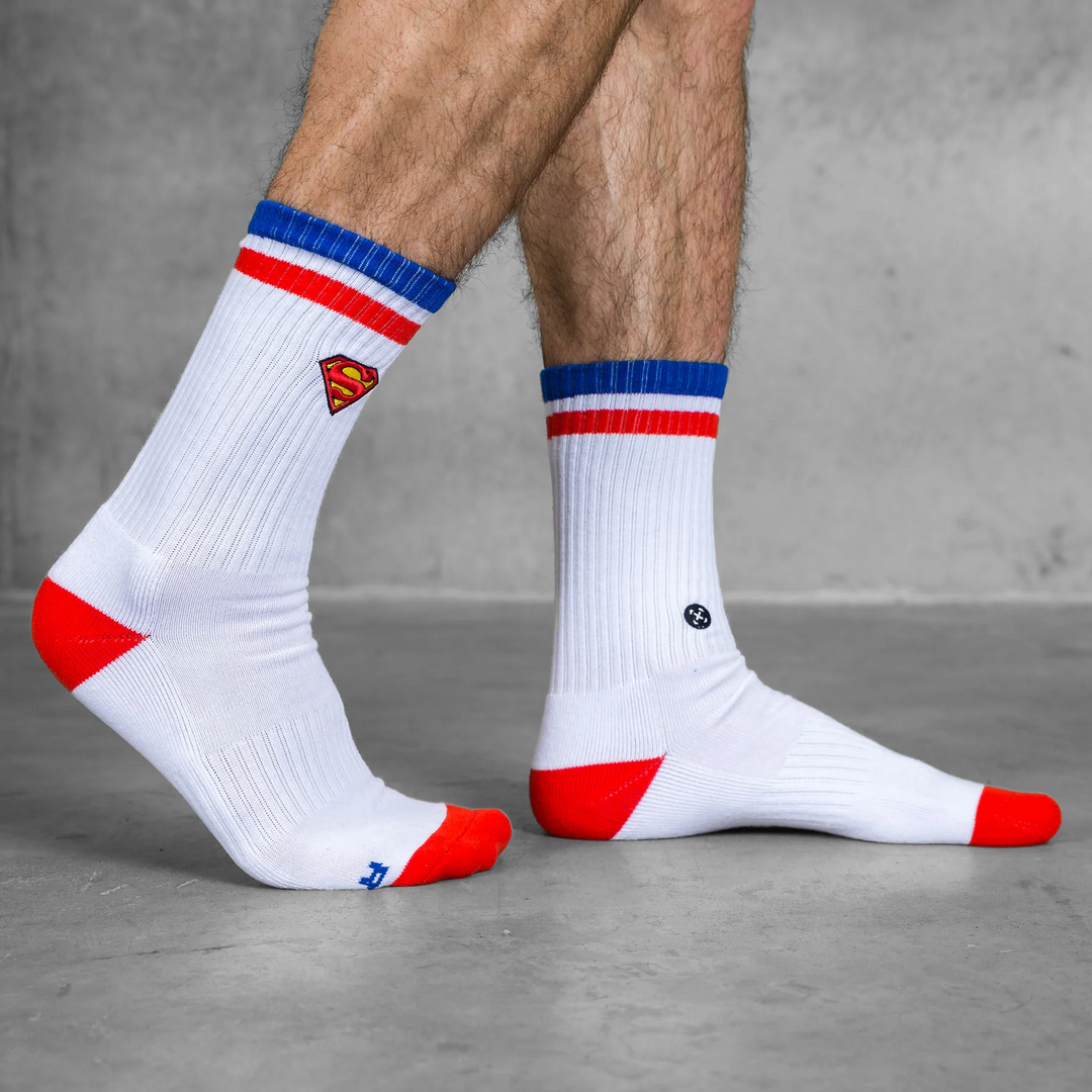 TWL X SUPERMAN - BOLT SOCKS - 2-PACK - MULTI COMIC & WHITE/RED