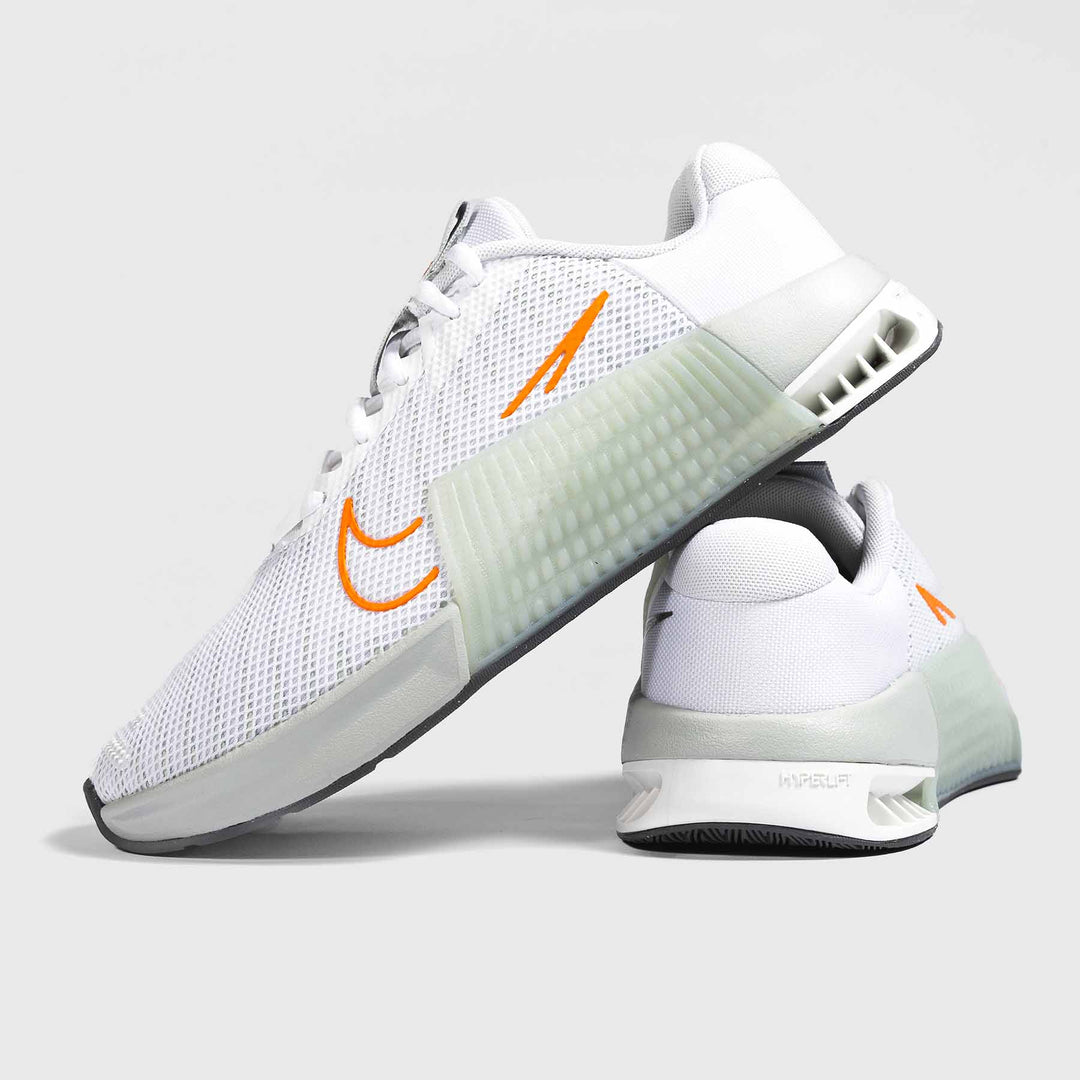 Nike - Metcon 9 Men's Training Shoes - WHITE/WHITE-LIGHT SILVER-BRIGHT MANDARIN