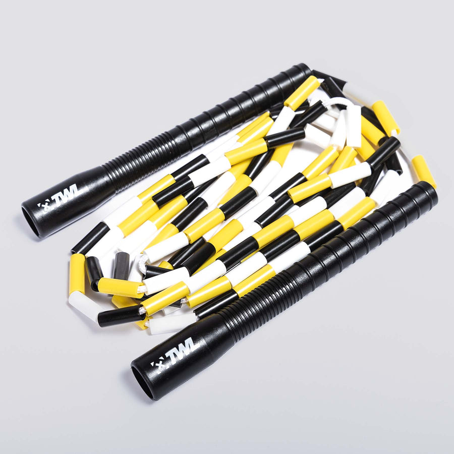TWL - BEADED CROSSOVER ROPE - BLACK/WHITE/YELLOW