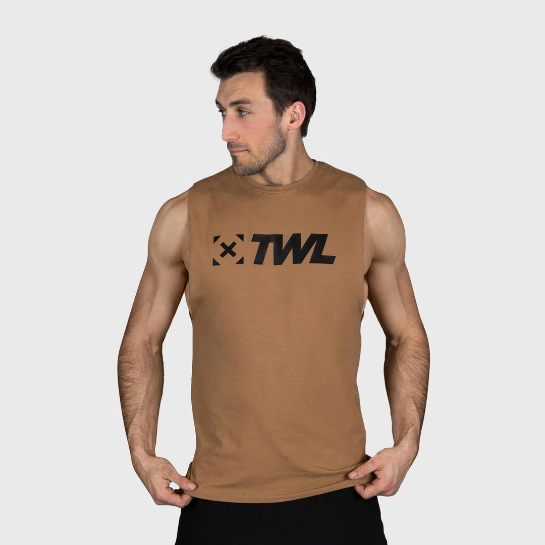 TWL - MEN'S EVERYDAY MUSCLE TANK 2.0 - TAN/BLACK