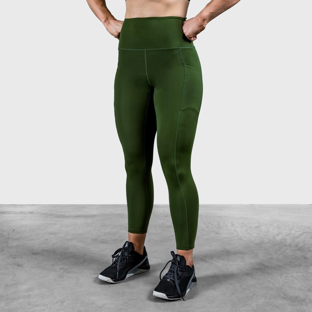 TWL - WOMEN'S EVERYDAY HIGH WAISTED TIGHTS - DARK KHAKI