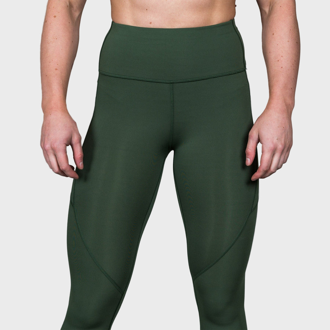 TWL - WOMEN'S ENERGY HIGH WAISTED 7/8TH TIGHTS - DARK KHAKI