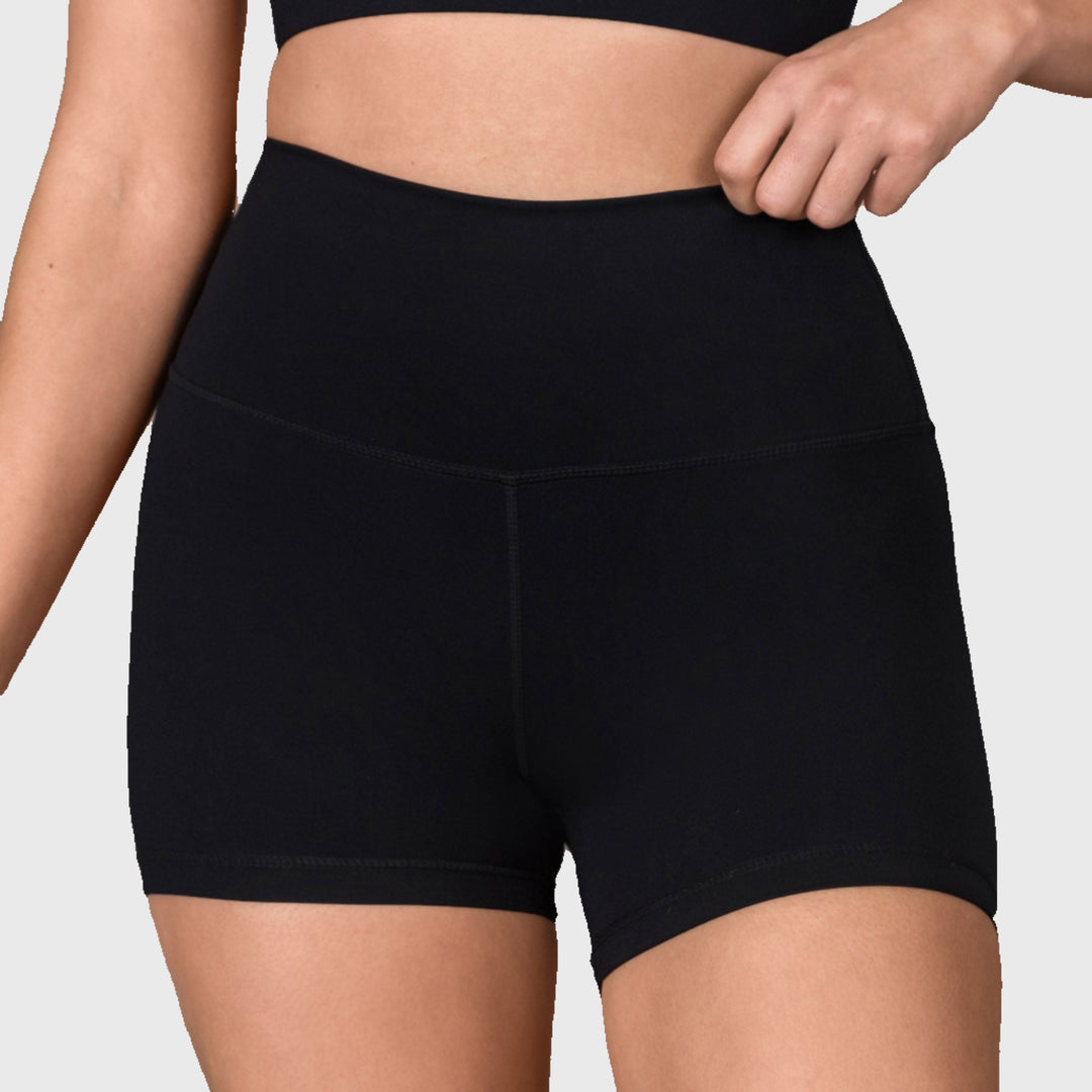 TWL - WOMEN'S HIGH WAISTED BALANCE SHORTS - BLACK