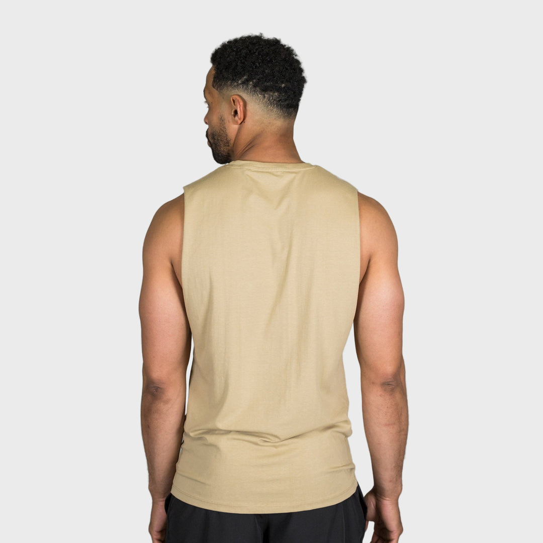 TWL - MEN'S EVERYDAY MUSCLE TANK - SL - SAND/BLACK